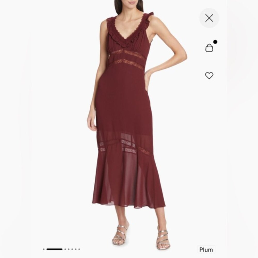 Reformation Purdie Dress Plum Large NWT